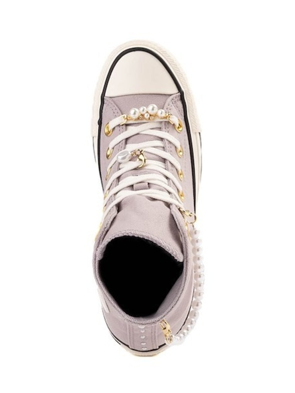 Chuck Taylor All Star High Top Dressed Up Pearls Sneaker Size 9